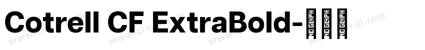 Cotrell CF ExtraBold字体转换